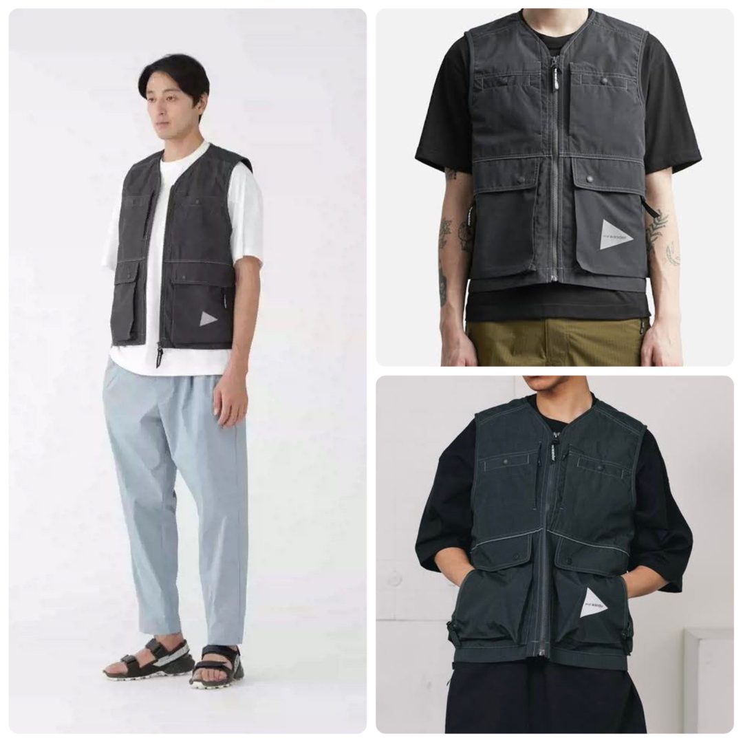 未使用品 and wander 23SS Tough Nylon Vest-L