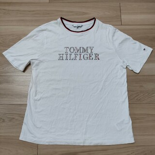 トミーヒルフィガー(TOMMY HILFIGER)のトミーヒルフィガー　TOMMY HILFIGER　ロゴ　Ｔシャツ　半袖　ホワイト(Tシャツ(半袖/袖なし))
