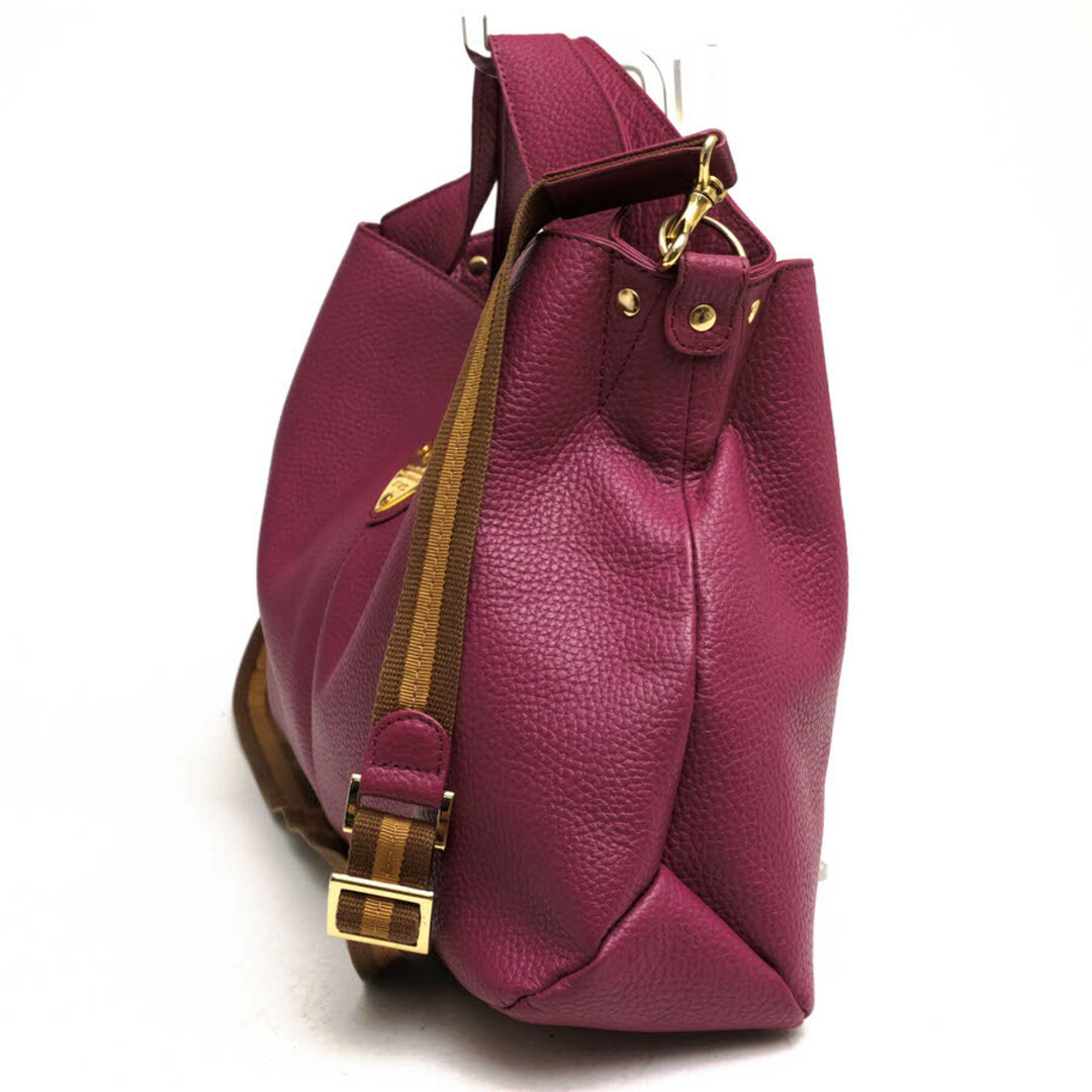 アタオ／ATAO バッグ ハンドバッグ 鞄 トートバッグ レディース 女性 女性用レザー 革 本革 パープル 紫  elvy エルヴィ シボ革 シュリンクレザー 2WAY ショルダーバッグ