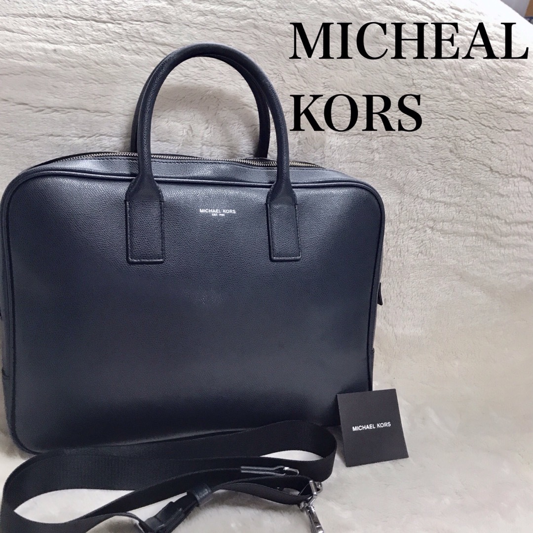 Michael Kors(マイケルコース)の美品 MICHEAL KORS 2way ブリーフケース ビジネスバッグ ブルー メンズのバッグ(ビジネスバッグ)の商品写真