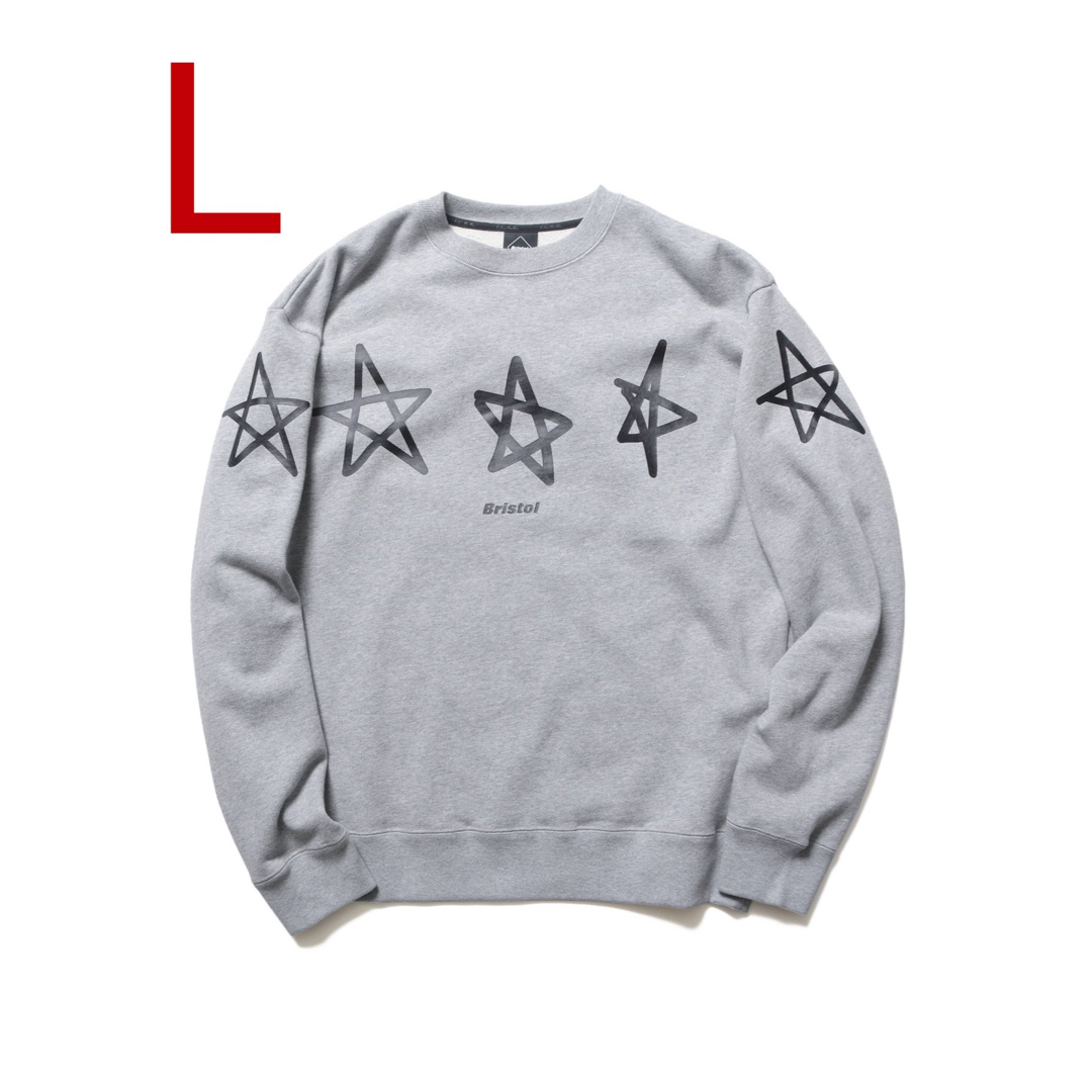 F.C.R.B.(エフシーアールビー)のF.C.R.B. STAR CREWNECK SWEAT グレー L メンズのトップス(スウェット)の商品写真