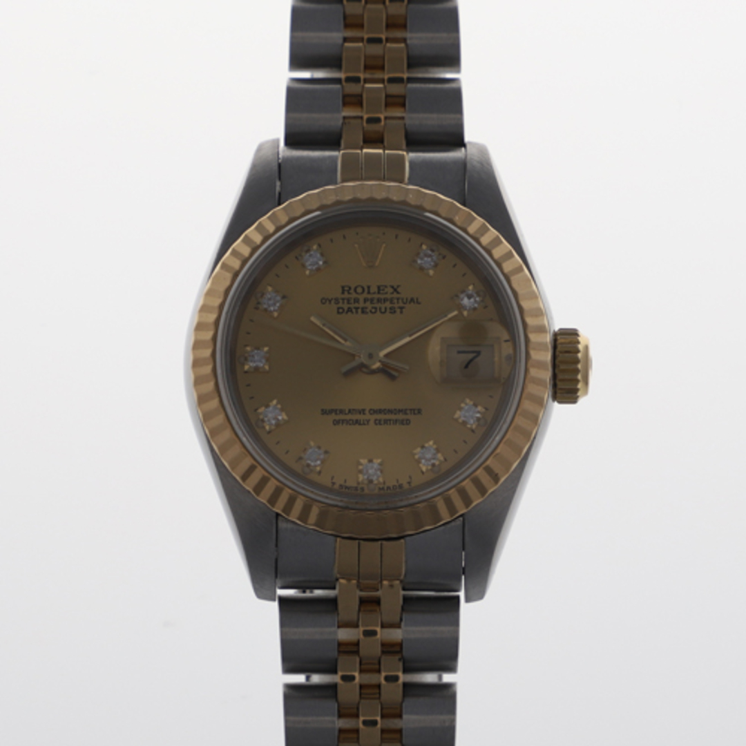 【118141】ROLEX ロレックス  69173G デイトジャスト 旧10Pダイヤ シャンパンダイヤル 97番 SS/YG 自動巻き 当店オリジナルボックス 腕時計 時計 WATCH レディース 女性 女