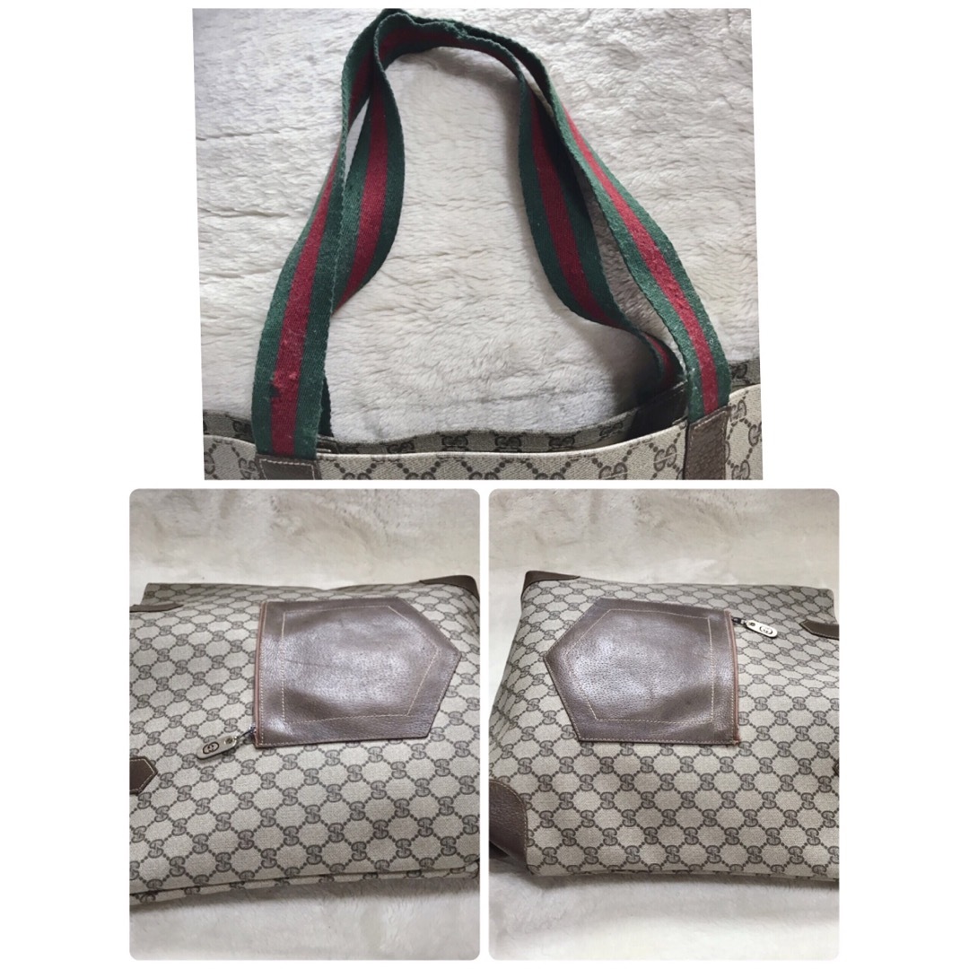 Gucci(グッチ)のGUCCI オールドグッチ 大容量 GG柄 PVC トートバッグ ショルダー レディースのバッグ(トートバッグ)の商品写真