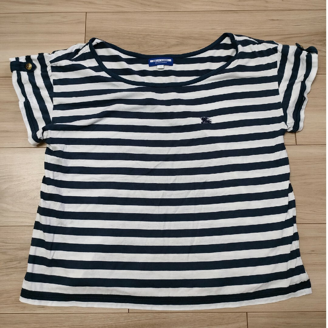 BURBERRY BLUE LABEL(バーバリーブルーレーベル)のバーバリーブルーレーベル　ロゴ　ボーダー　Ｔシャツ　半袖 レディースのトップス(Tシャツ(半袖/袖なし))の商品写真