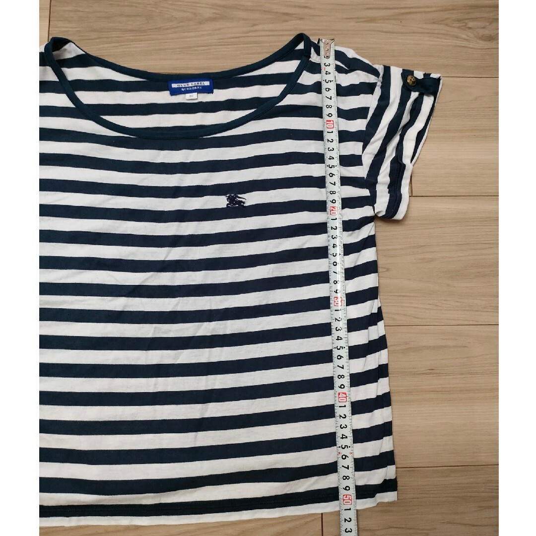 BURBERRY BLUE LABEL(バーバリーブルーレーベル)のバーバリーブルーレーベル　ロゴ　ボーダー　Ｔシャツ　半袖 レディースのトップス(Tシャツ(半袖/袖なし))の商品写真