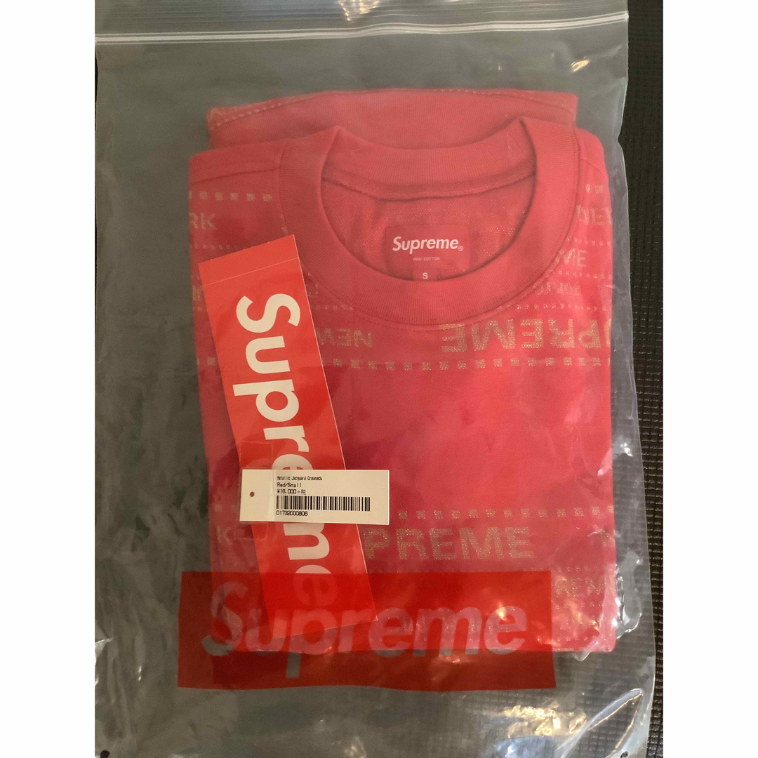 Supreme(シュプリーム)のSupreme Metallic Jacquard Crewneck RED S メンズのトップス(ニット/セーター)の商品写真