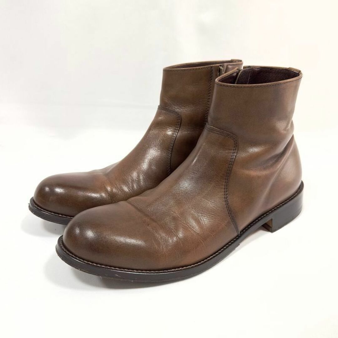 PADRONE - PADRONE パドローネ SIDE ZIP BOOTS サイドジップブーツ 茶 ...