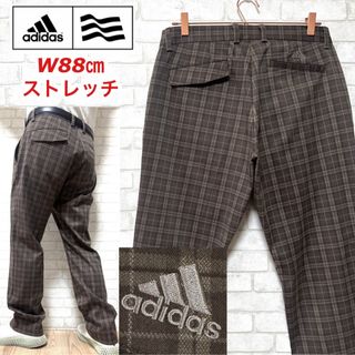 アディダス(adidas)のadidas GOLF アディダスゴルフ チェック柄 ストレッチパンツ(ウエア)