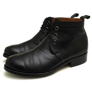 ショセ(chausser)のショセ／chausser チャッカブーツ シューズ 靴 メンズ 男性 男性用レザー 革 本革 ブラック 黒  C-712 プレーントゥ(ブーツ)