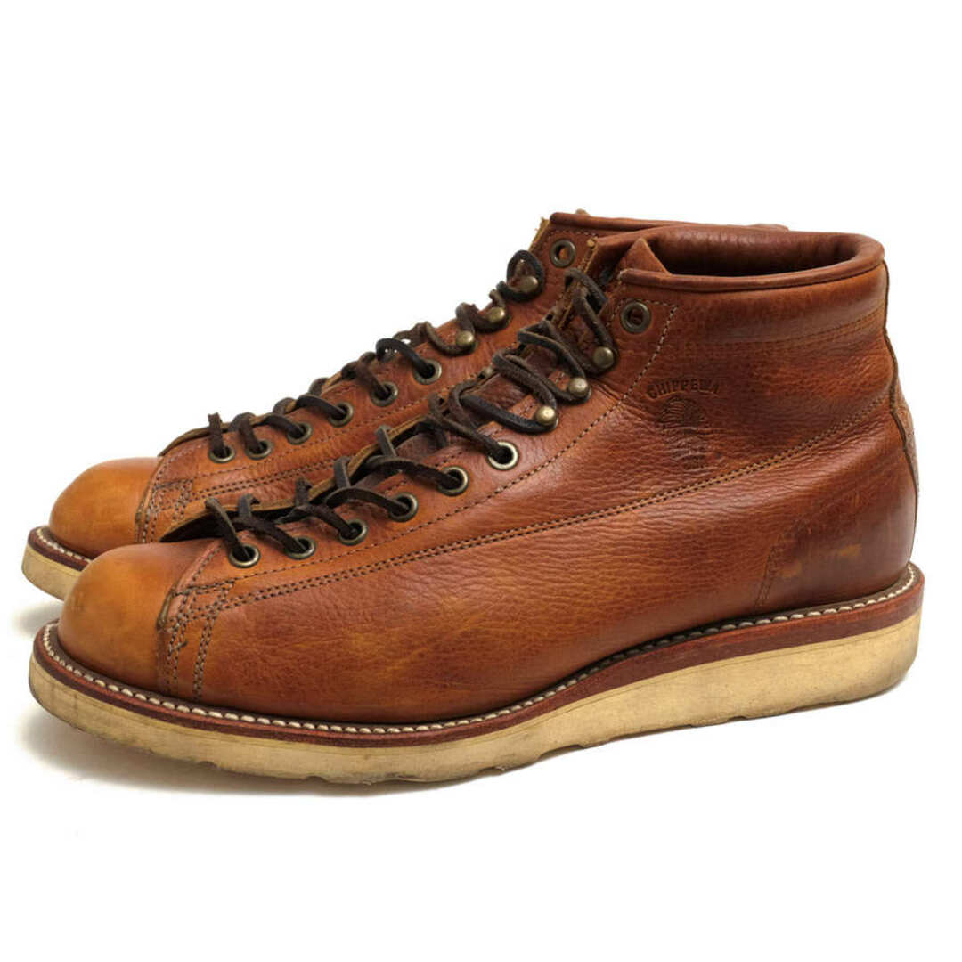 チペワ／CHIPPEWA ワークブーツ シューズ 靴 メンズ 男性 男性用レザー 革 本革 ブラウン 茶 91074 TOBACCO WARLOCK  LACE TO TOE モンキーブーツ Vibramソール 定番 グッドイヤーウェルト製法 | フリマアプリ ラクマ