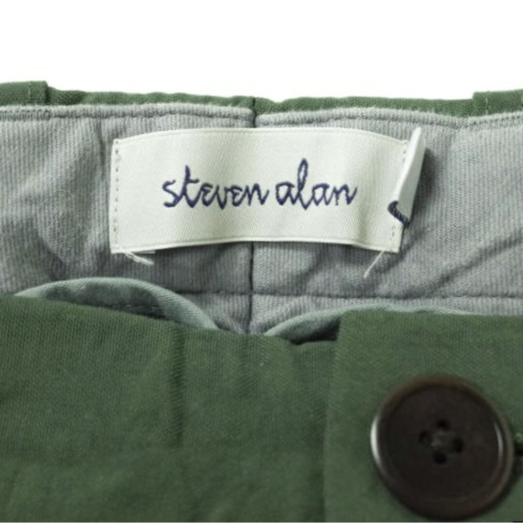 steven alan(スティーブンアラン)のSteven Alan スティーブンアラン 日本製 NYLON OXFORD SUPER BAGGY TAPERED PANTS ナイロンオックスフォードスーパーバギーテーパードパンツ 8114-217-0119 M OLIVE 1タック ワイド ボトムス【中古】【Steven Alan】 メンズのパンツ(その他)の商品写真