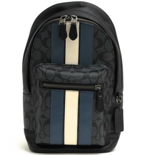 コーチ(COACH)のコーチ／COACH バッグ ショルダーバッグ 鞄 メンズ 男性 男性用PVC レザー 革 グレー 灰色  2999 West Pack In Signature Canvas With Varsity Stripe ウエスト パック シグネチャーキャンバス シグネチャー柄 ボディバッグ(ボディーバッグ)