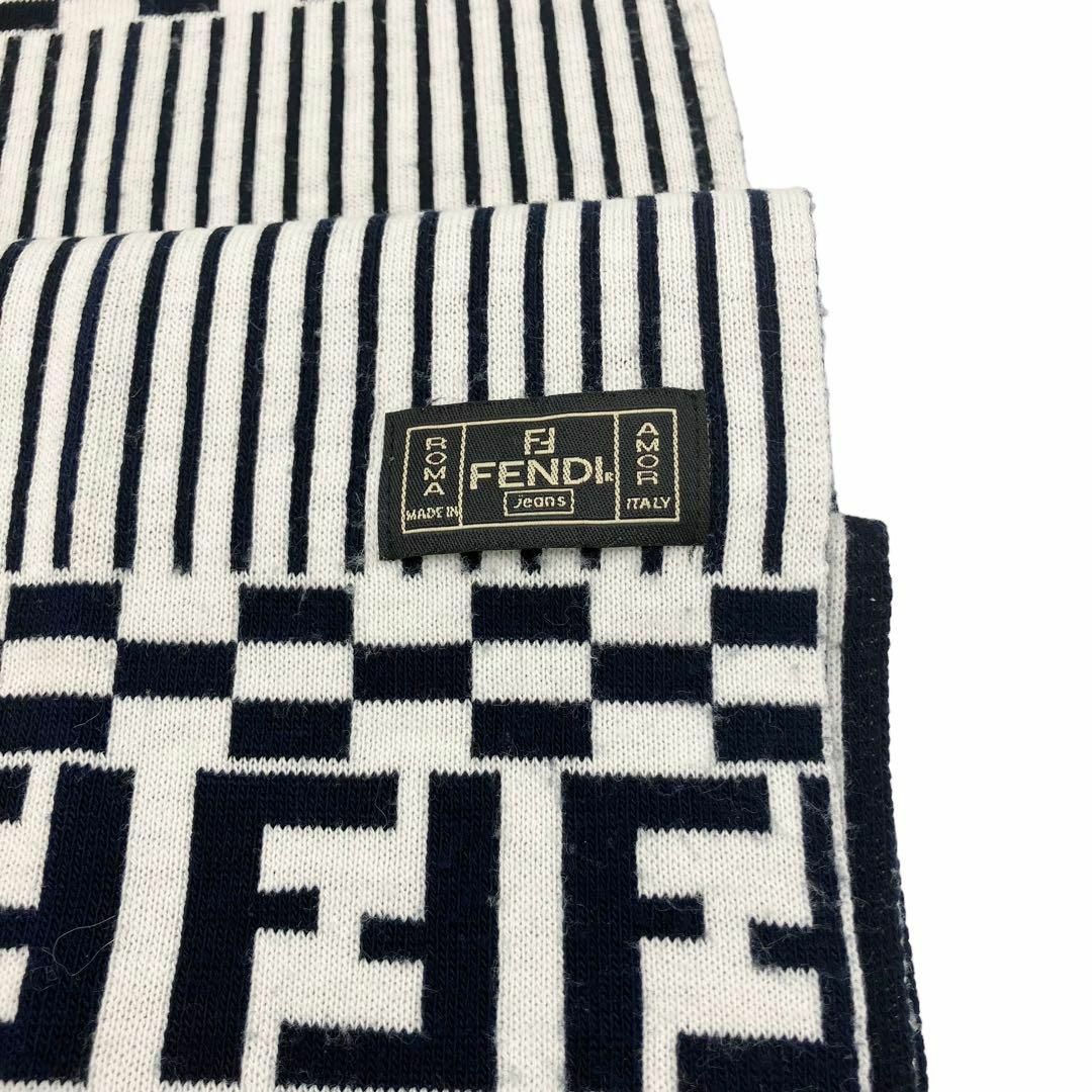 FENDI(フェンディ)の⭐️良品⭐️ フェンディ ズッカ ロゴ ストライプ マフラー メンズのファッション小物(マフラー)の商品写真