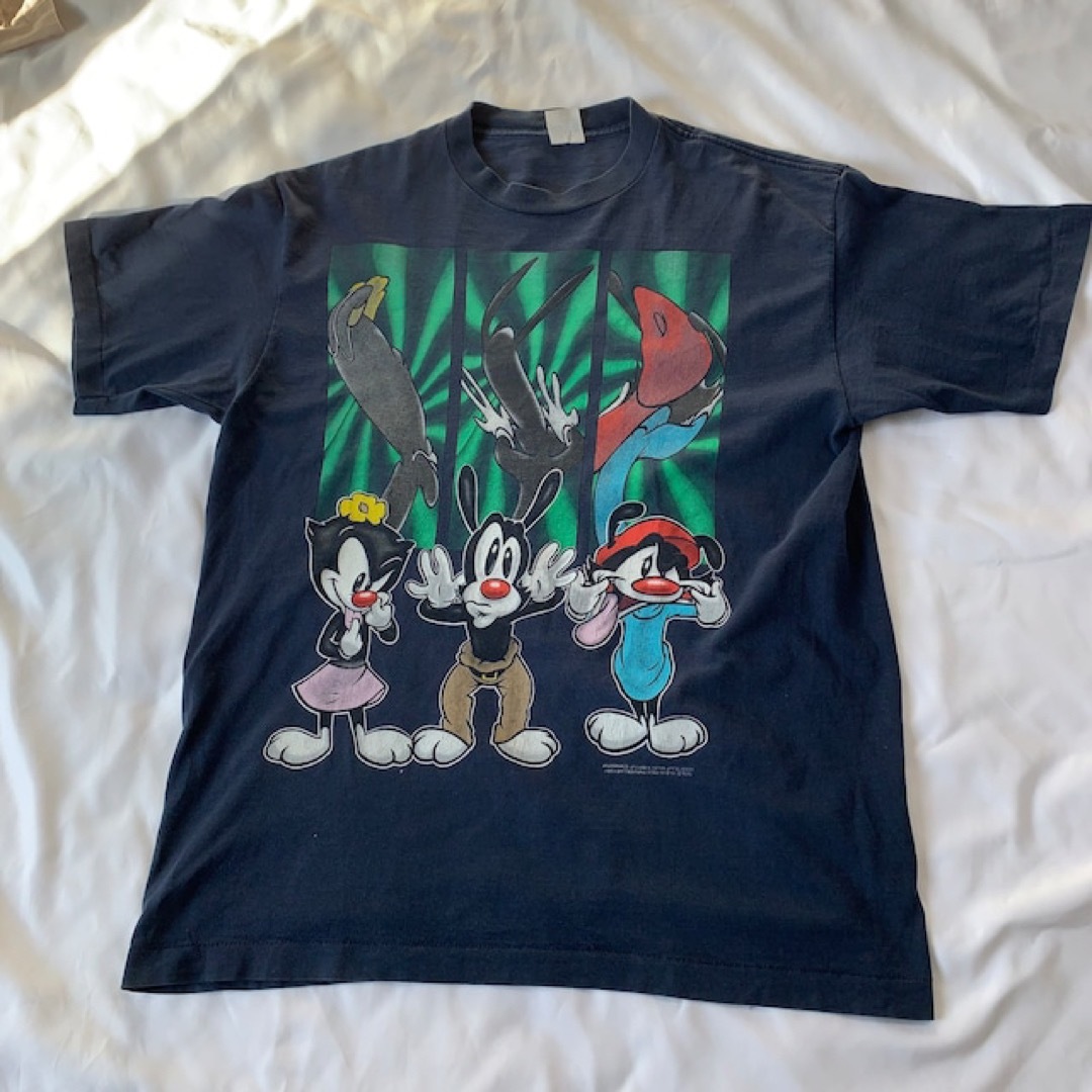 約58cm 肩幅ANIMANIACS【アニマニアクス】90s USアニメ vintageTシャツ