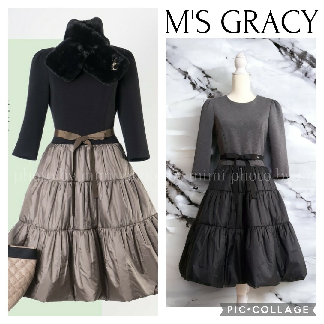 M'S GRACY*WEB掲載*ボンディング切り替えワンピース