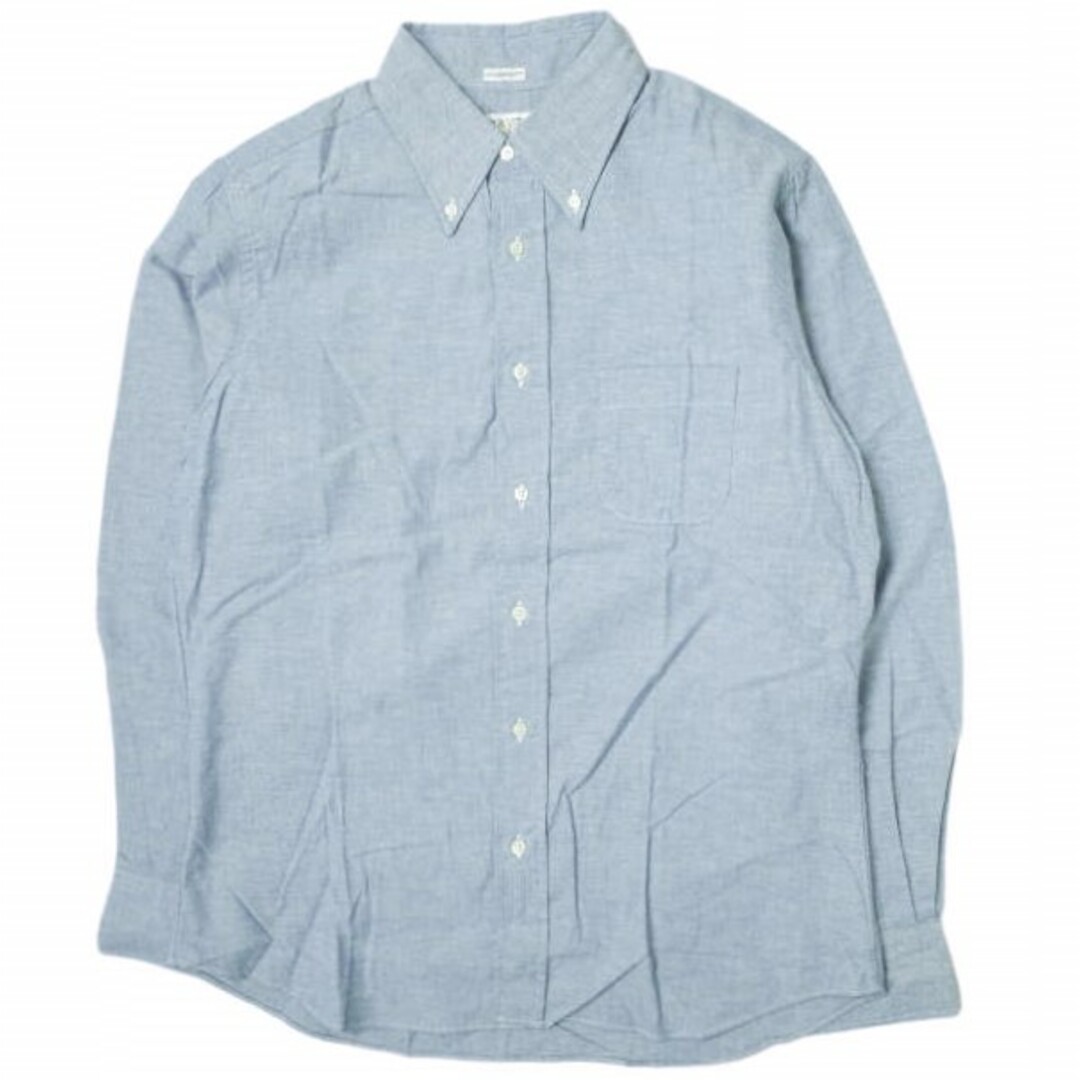 INDIVIDUALIZED SHIRTS インディビジュアライズドシャツ アメリカ製 STANDARD FIT HERITAGE CHAMBRAY B.D. Shirt シャンブレーボタンダウンシャツ J81BCO 151/2(33) ブルー 長袖 BD トップス【新古品】【INDIVIDUALIZED SHIRTS】約44cm身幅