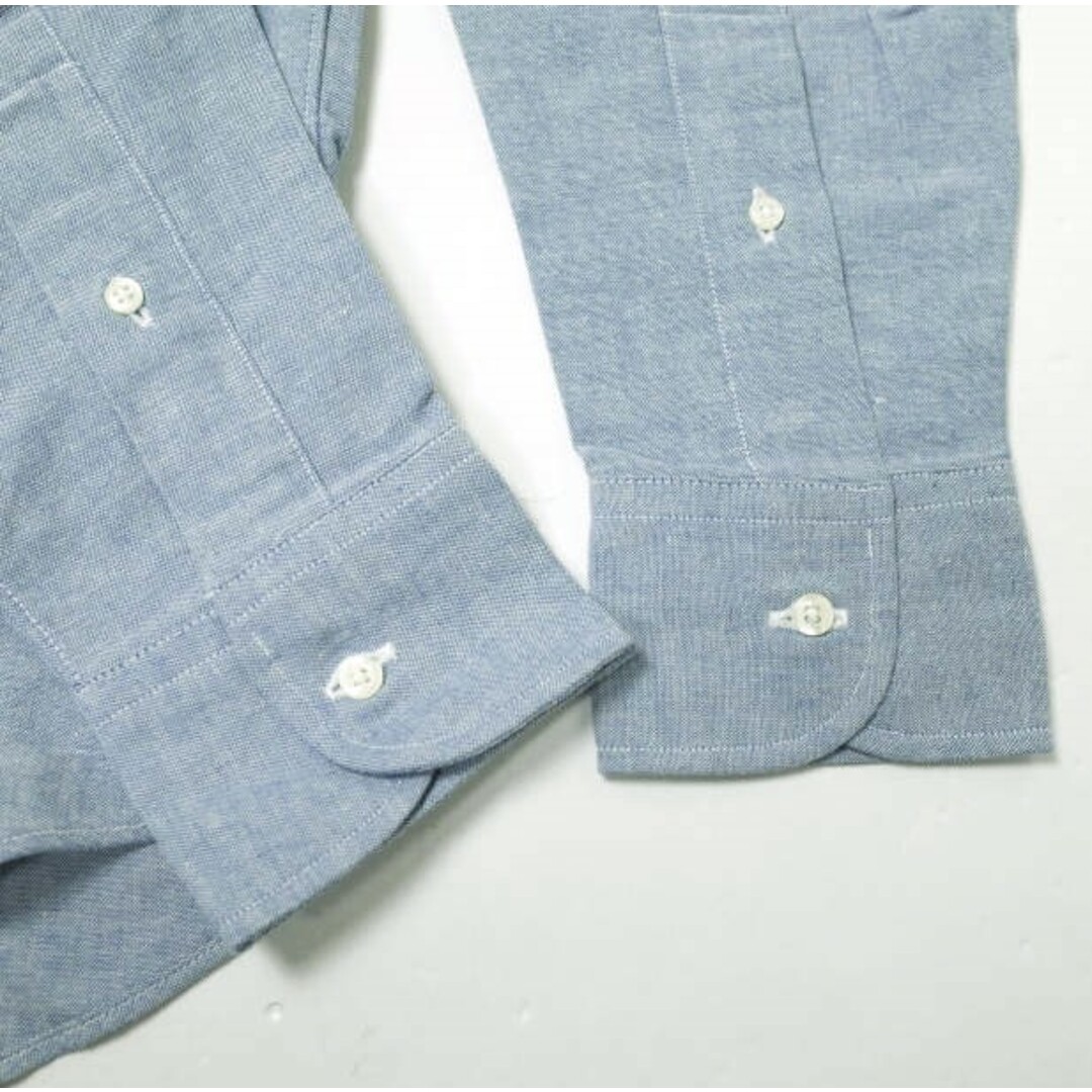 INDIVIDUALIZED SHIRTS(インディヴィジュアライズドシャツ)のINDIVIDUALIZED SHIRTS インディビジュアライズドシャツ アメリカ製 STANDARD FIT HERITAGE CHAMBRAY B.D. Shirt シャンブレーボタンダウンシャツ J81BCO 151/2(33) ブルー 長袖 BD トップス【新古品】【中古】【INDIVIDUALIZED SHIRTS】 メンズのトップス(シャツ)の商品写真