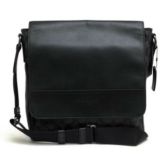 コーチ(COACH)のコーチ／COACH バッグ ショルダーバッグ 鞄 メンズ 男性 男性用PVC レザー 革 ブラック 黒  573 Houston Map Bag In Signature Canvas ヒューストン マップバッグ シグネチャー柄 メッセンジャーバッグ(ショルダーバッグ)