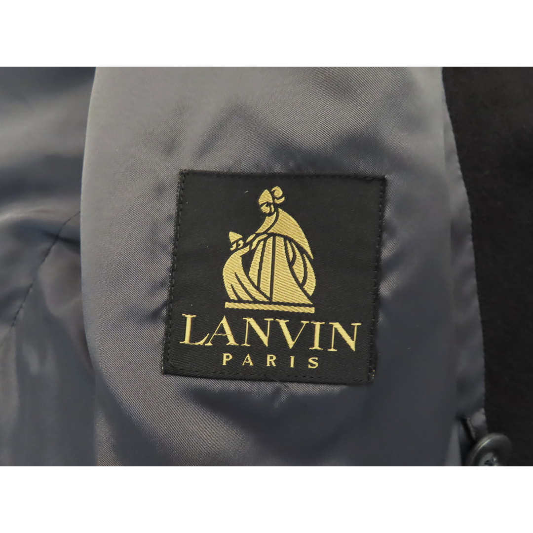 LANVIN(ランバン)のT11 LANVIN ランバン メンズ チェスター ロングコート R50-46 ブラック メンズのジャケット/アウター(チェスターコート)の商品写真
