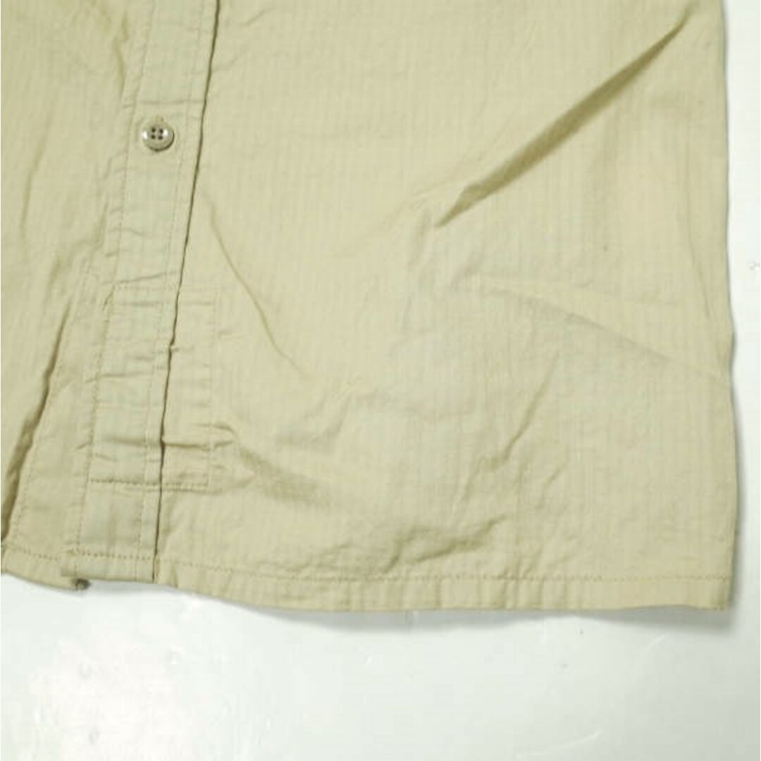 FWK by ENGINEERED GARMENTS エフダブリューケー エンジニアードガーメンツ アメリカ製 Classic Shirt Dress コットンヘリンボーン ノースリーブシャツワンピース 1 ベージュ トップス【中古】【FWK by ENGINEERED GARMENTS】 レディースのワンピース(ひざ丈ワンピース)の商品写真