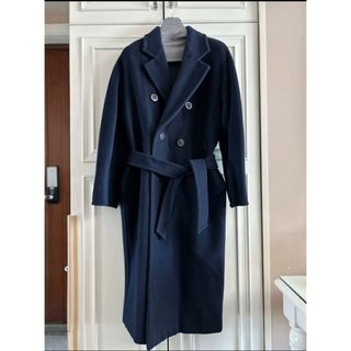 マックスマーラ(Max Mara)の希少34 NAVYマックスマーラ MAXMARA コート101801MADAME(ロングコート)