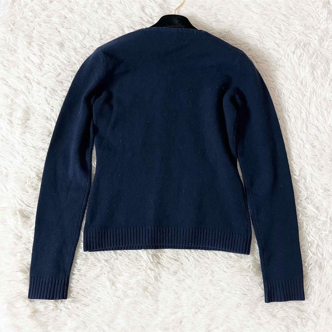Ralph Lauren(ラルフローレン)のラルフローレン ウール ニット セーター ワンポイント刺繍 ネイビー M レディースのトップス(ニット/セーター)の商品写真