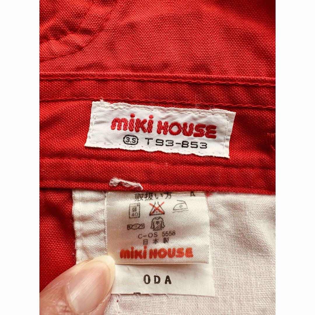 mikihouse(ミキハウス)の☆ミキハウス レトロ柄ジャンパースカートT93-B53 キッズ/ベビー/マタニティのキッズ服女の子用(90cm~)(ワンピース)の商品写真