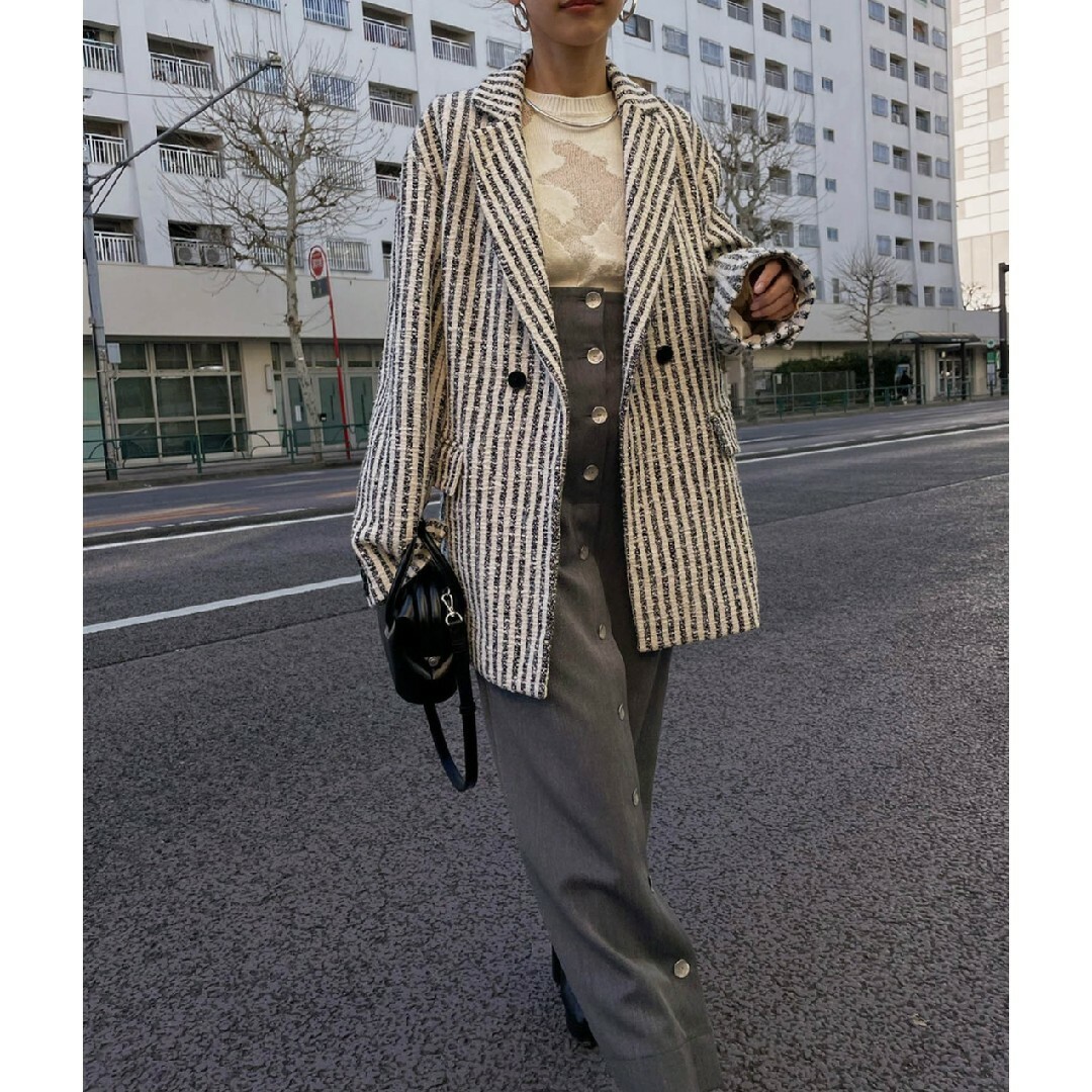 GIOLICA STRIPE TWEED JACKET