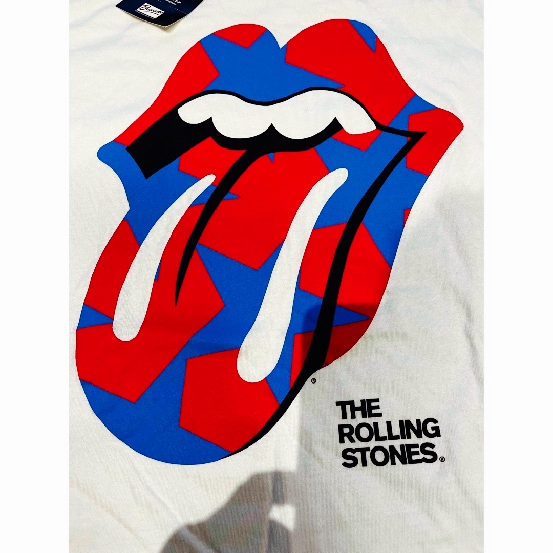 weber(ウェーバー)のROLLING STONES/ローリングストーンズ★バンドT★ホワイト/白★M メンズのトップス(Tシャツ/カットソー(半袖/袖なし))の商品写真