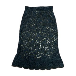 未使用 ドルチェ&ガッバーナ DOLCE&GABBANA スカート フレアスカート ひざ丈 花柄 ボトムス レディース 36(S相当) ブラック/グレー