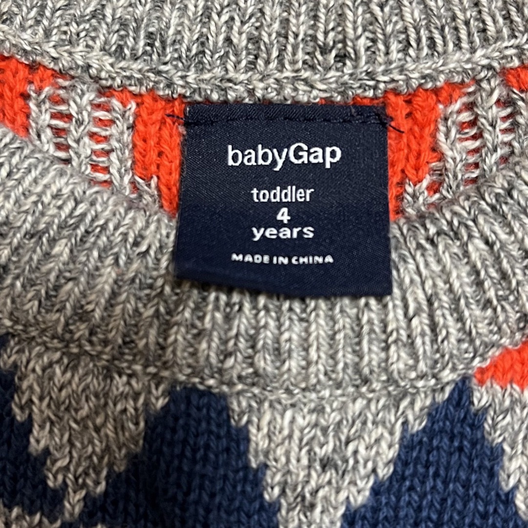 babyGAP(ベビーギャップ)の美品⭐︎baby Gap ニット セーター 105 100 キッズ/ベビー/マタニティのキッズ服男の子用(90cm~)(ニット)の商品写真