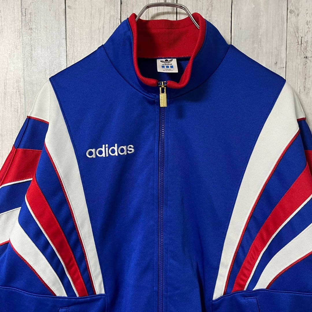 adidas アディダス トラックジャケット XL 刺繍ロゴ デサント社製 adidas アディダス トラックジャケット XL 刺繍ロゴ デサント社製