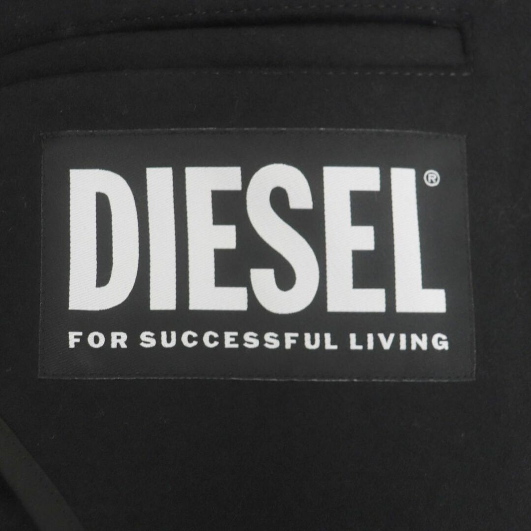 未使用品▼DIESEL for Successful Living ディーゼル ロゴ入りボタン デザイン ウール ロングコート ブラック 48 180/96A メンズ 正規品