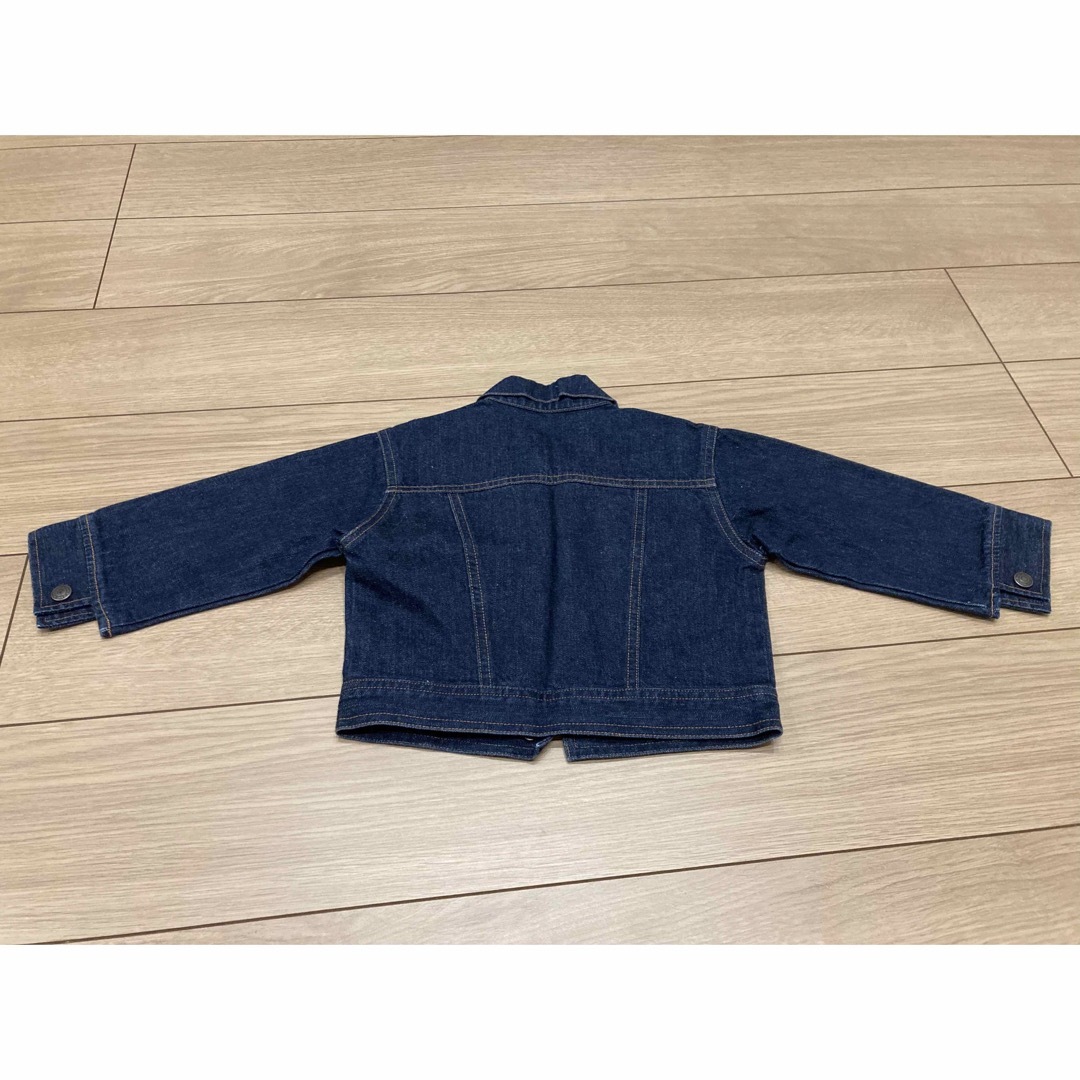 子供　デニムジャケット　100  美品 キッズ/ベビー/マタニティのキッズ服女の子用(90cm~)(ジャケット/上着)の商品写真