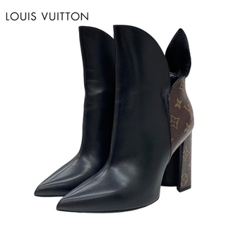 ルイヴィトン(LOUIS VUITTON)のルイヴィトン LOUIS VUITTON ブーツ ショートブーツ 靴 シューズ レザー ブラック ブラウン 未使用 モノグラム アンクルブーツ(ブーツ)