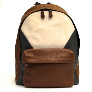 コーチ(COACH)のコーチ／COACH リュック バッグ バックパック メンズ 男性 男性用レザー 革 本革 ブラウン 茶  F57482 Charles Backpack In Patchwork Leather チャールズ バックパック パッチワーク レザー パッチワーク シボ革 シュリンクレザー ノートPC収納可 デイパック(バッグパック/リュック)