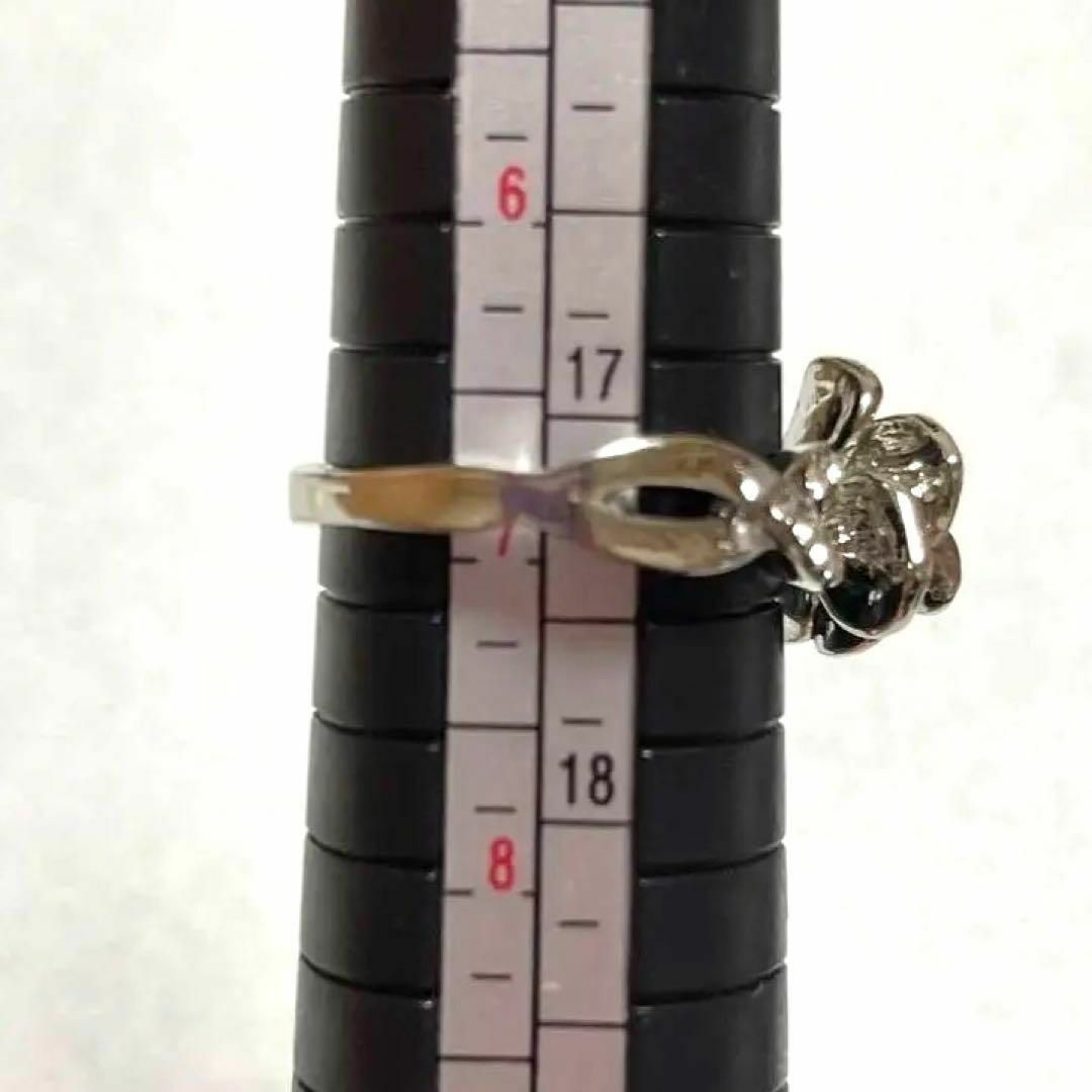 指輪　レディース　シルバー　フラワー　薔薇　キラキラ　ローズ　ヴィンテージ　キラ レディースのアクセサリー(リング(指輪))の商品写真