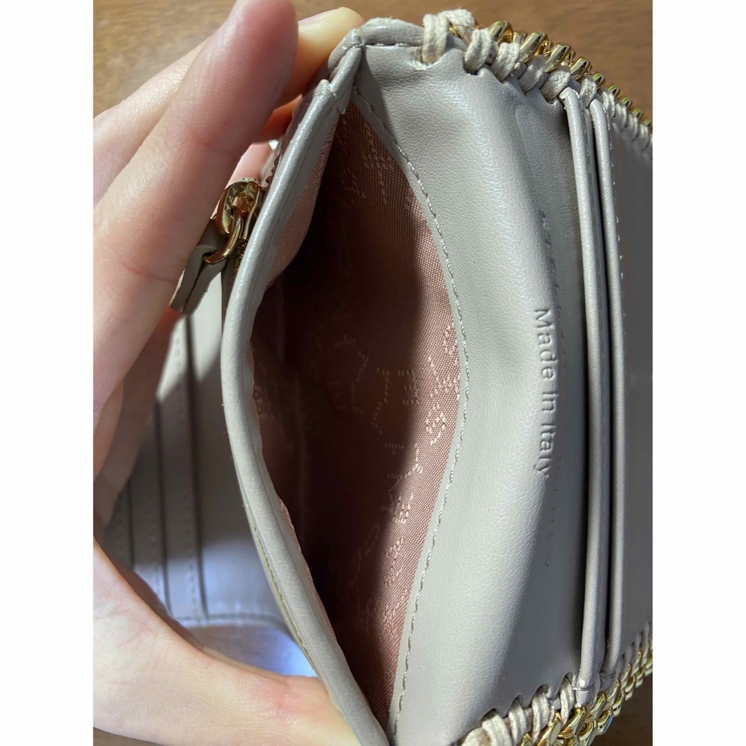未使用】STELLA McCARTNEY ファラベラ 3つ折り財布 ベージュ-
