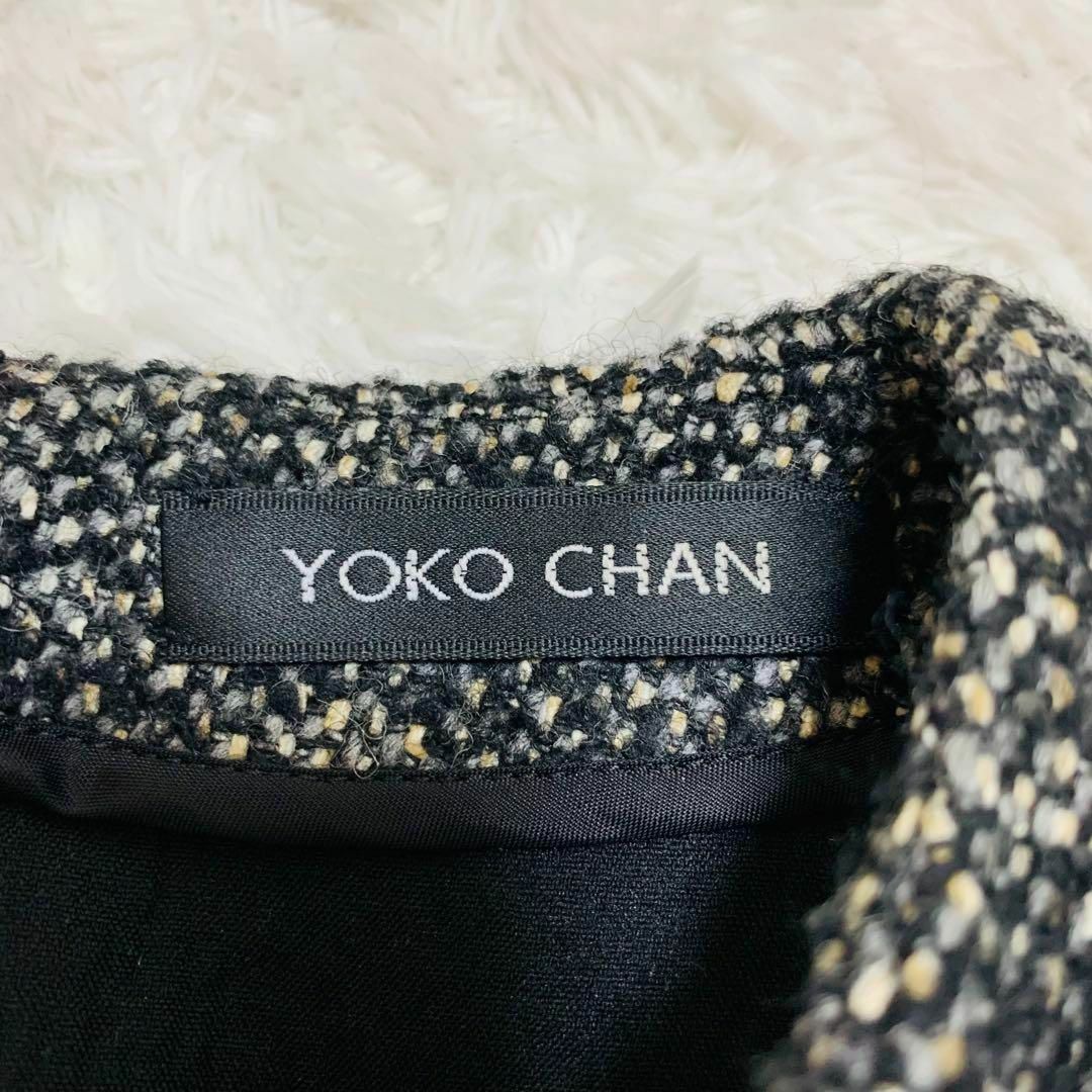 【美品】YOKO CHAN ツイードバルーンワンピース ノースリーブ 38