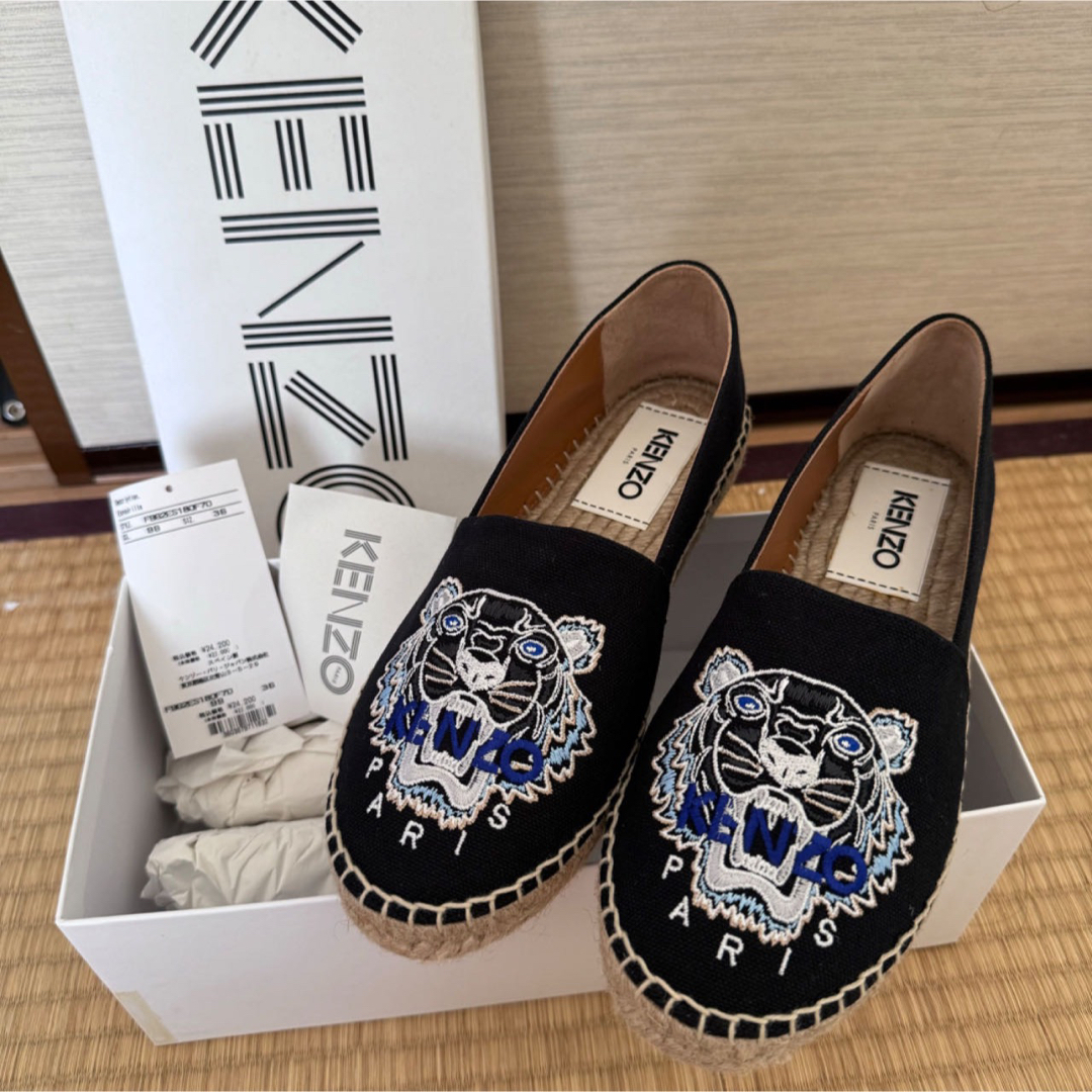 KENZO - 新品未使用、KENZO エスパドリーユ タイガー 刺繍 スリッポン ...