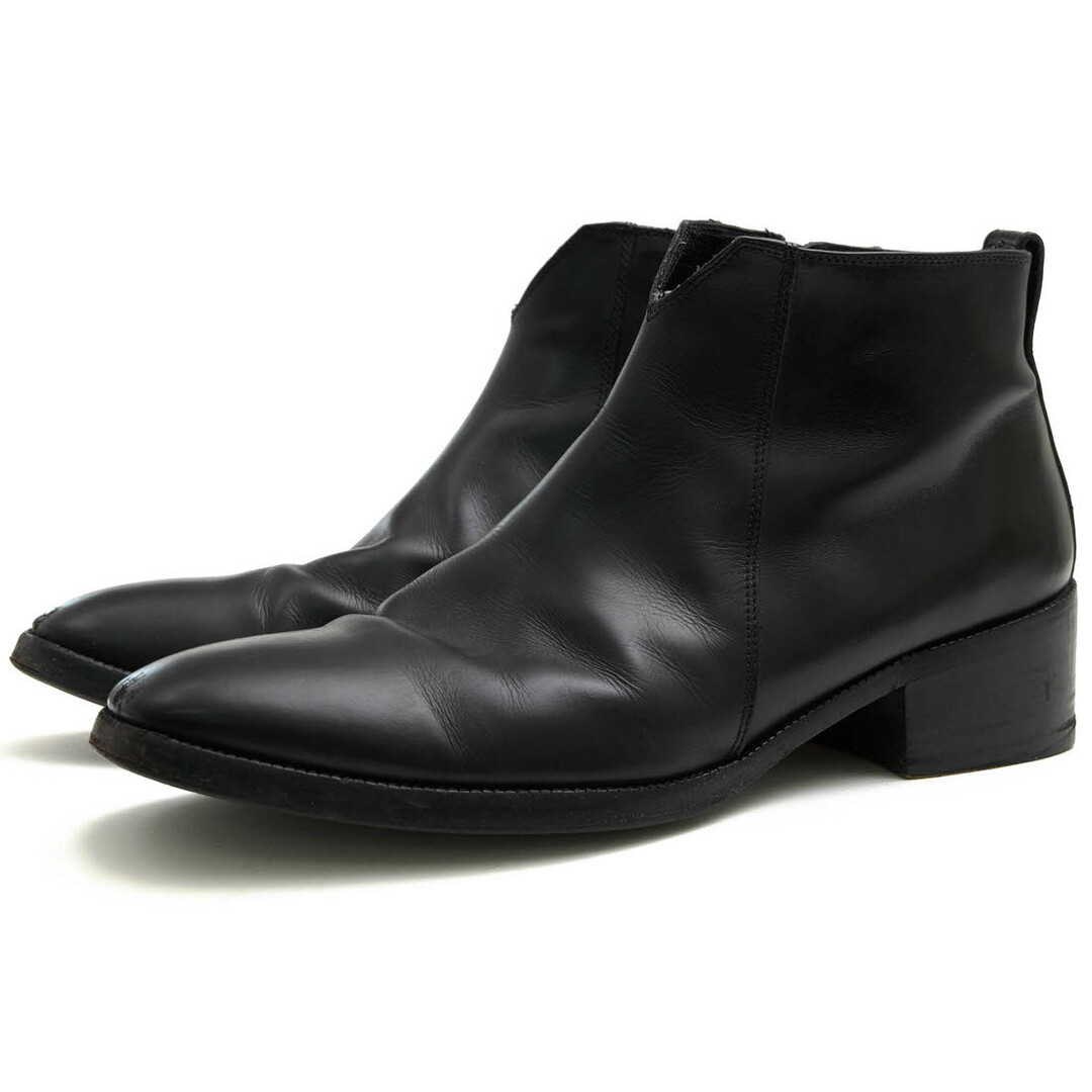 メンズディオールオム／Dior HOMME サイドジップブーツ シューズ 靴 メンズ 男性 男性用レザー 革 本革 ブラック 黒  3BO012VEA HEEL BOOTS Calfskin ヒールブーツ プレーントゥ