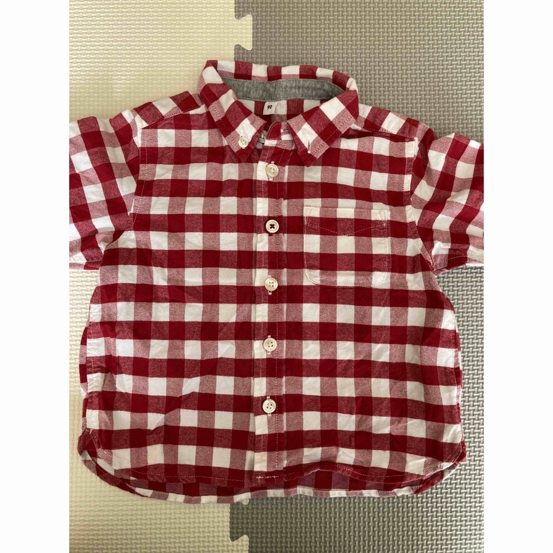 チェックシャツ　長袖　90㎝ キッズ/ベビー/マタニティのキッズ服男の子用(90cm~)(ジャケット/上着)の商品写真