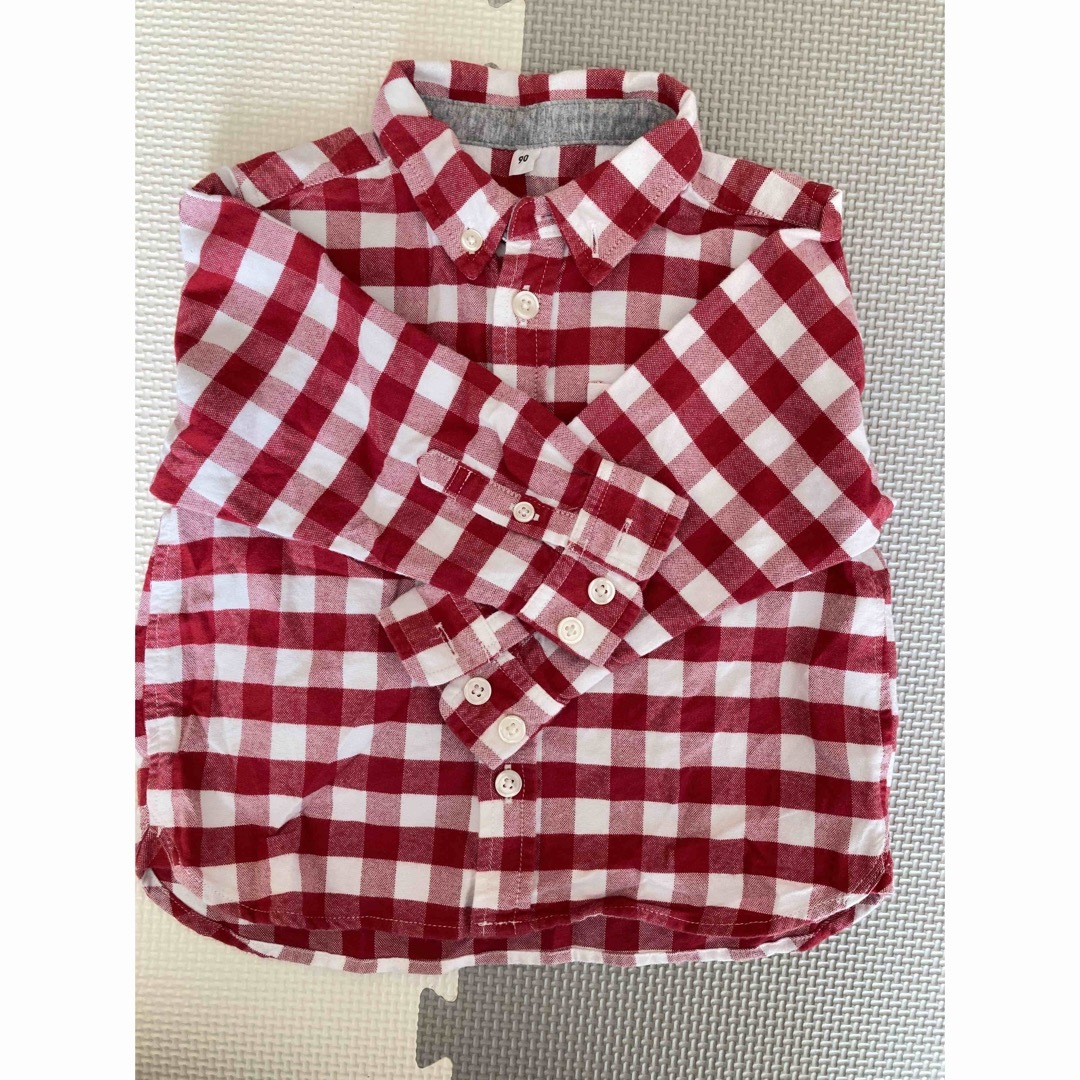 チェックシャツ　長袖　90㎝ キッズ/ベビー/マタニティのキッズ服男の子用(90cm~)(ジャケット/上着)の商品写真