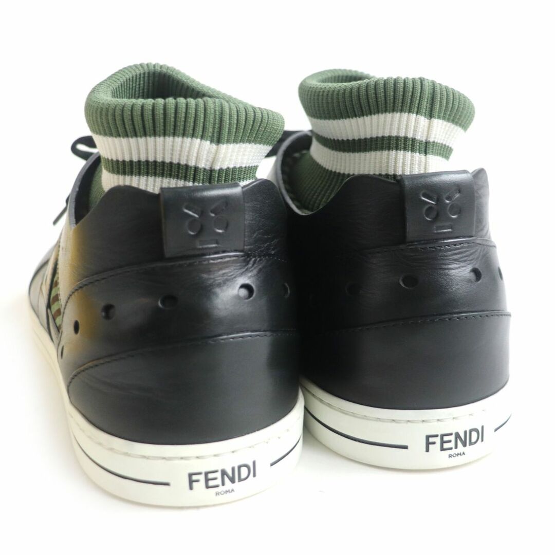 FENDI - 美品□FENDI/フェンディ 7E1057 ニット×レザー レースアップ