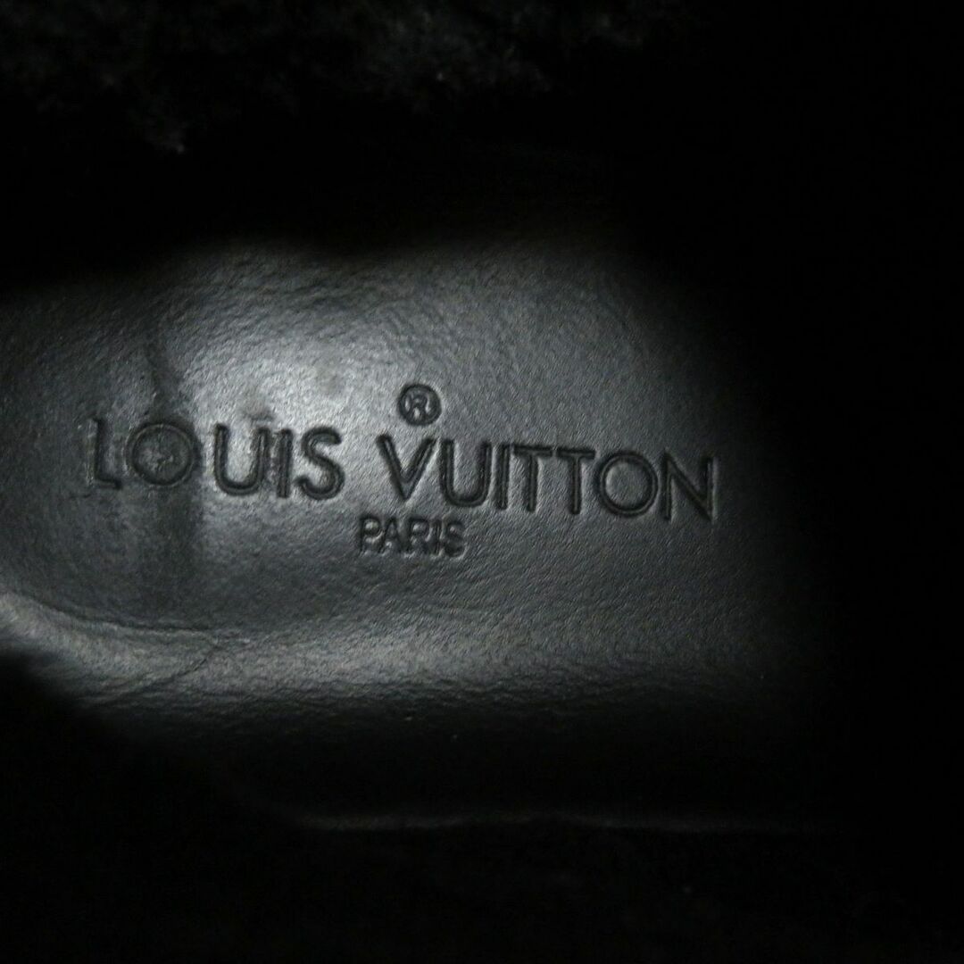 美品□LOUIS VUITTON/ルイヴィトン マサイチェック 異素材切り替え レザー レースアップ ハイカットスニーカー ブラック 6 イタリア製
