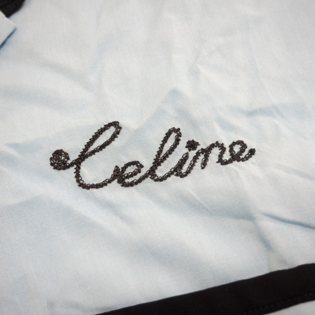 セリーヌ CELINE 半袖シャツ
 ロゴ刺繍 ルーズボーリングシャツ 2C516852C ブルー