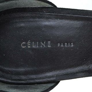 celine - CELINE セリーヌ スエードレザーヒールウェッジソール