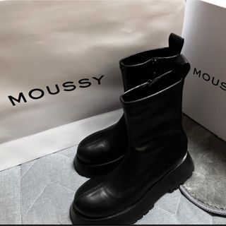 マウジー(moussy)のMOUSSY ブーツ 新作 ブラック Lサイズ(ブーツ)