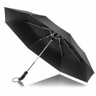 【色: ブラック】Ｒａｐｌｕ 大きい 105cm 丈夫 軽量 折りたたみ傘 日傘(その他)