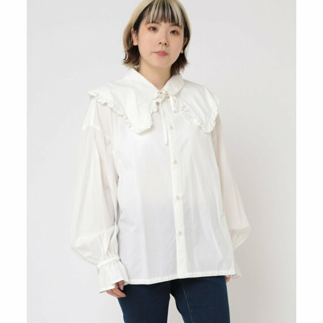 【ホワイト】B2792 Wカラーシャツのサムネイル